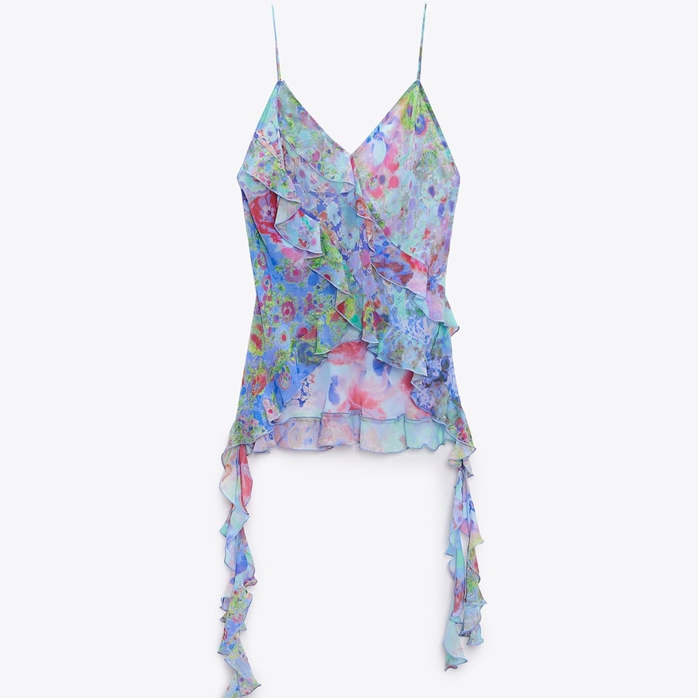 ZARA VIRAL FLORAL BLOUSE